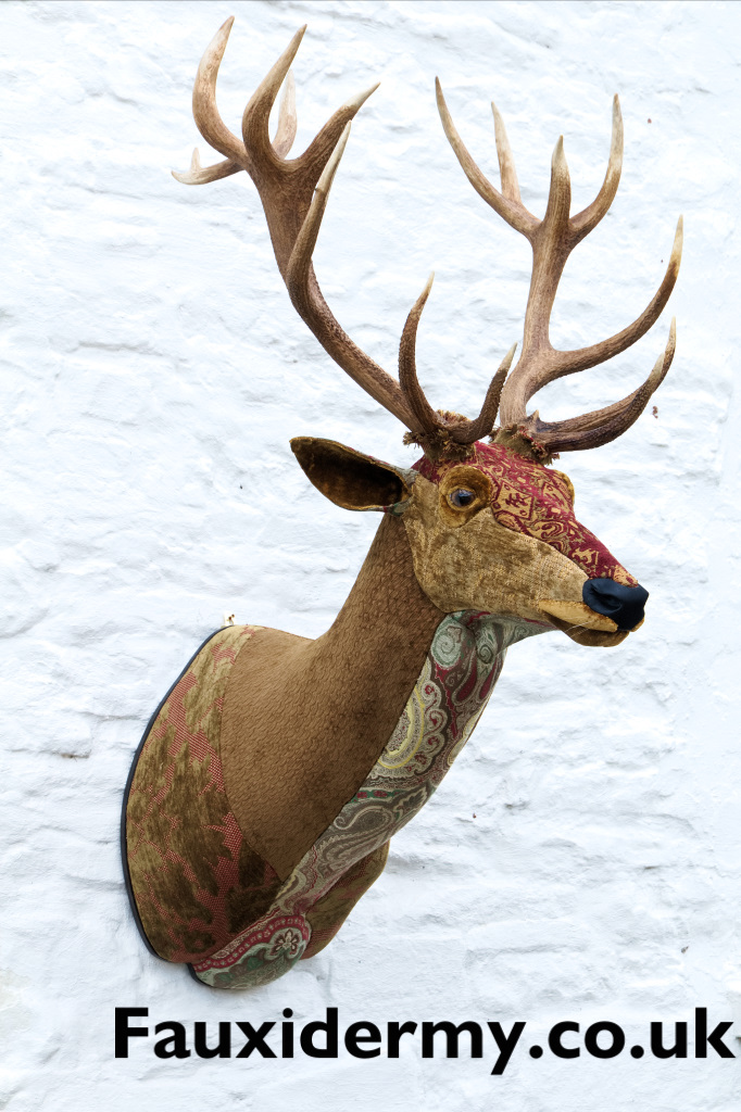 red stag-red deer-fauxidermy-textile taxidermy-fake-fabric-helly powell