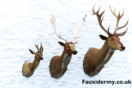 red stag-red deer-fauxidermy-textile taxidermy-fake-fabric-helly powell